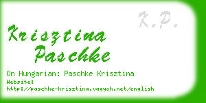 krisztina paschke business card